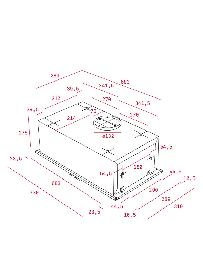 TEKA Built-in 73cm Hood With Push Buttons Control Panel And 2 Aluminium Filters GFH 73 134 W GFH 73 Silver - Image 2