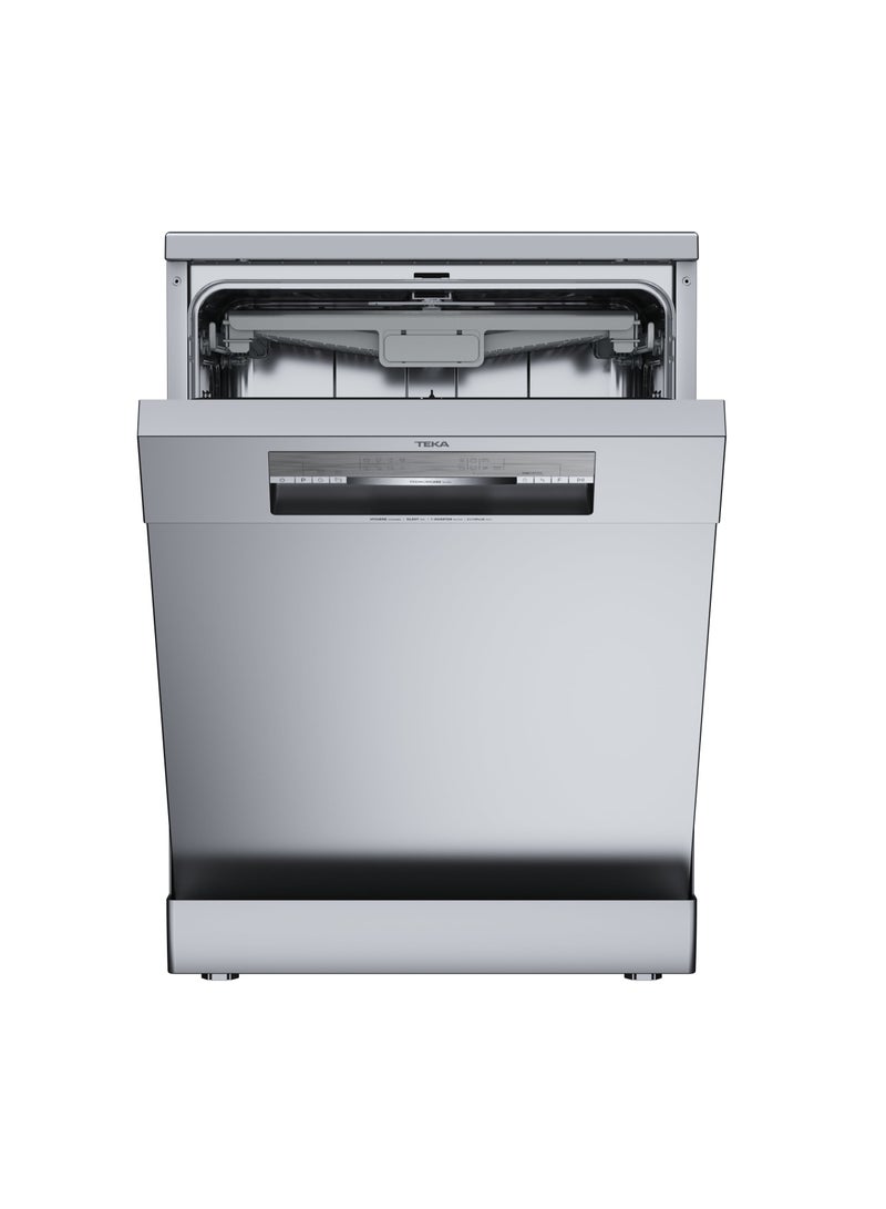 تيكا Teka DFS 76 850 SS 60 cm Free Standing Dishwasher, 8 Washing Programs, 14 place settings LED display and Extra Silent whisper program 114260012 Stainless Steel - Image 1