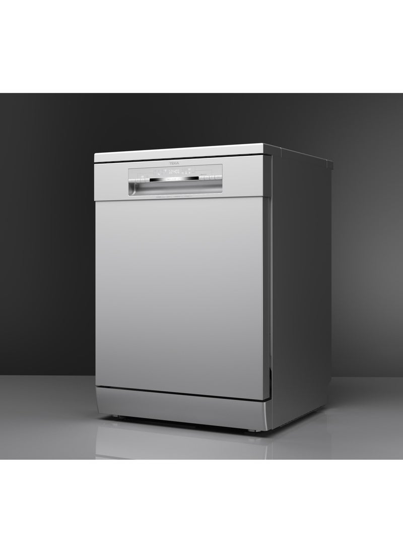 تيكا Teka DFS 76 850 SS 60 cm Free Standing Dishwasher, 8 Washing Programs, 14 place settings LED display and Extra Silent whisper program 114260012 Stainless Steel - Image 2