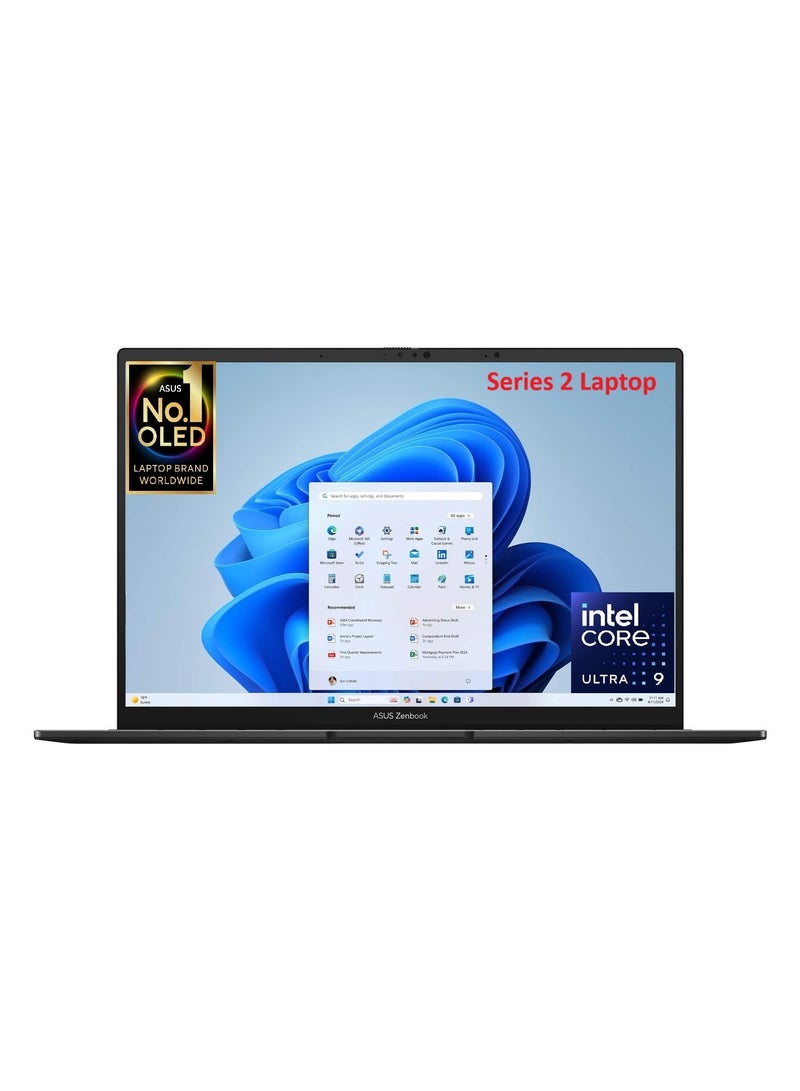 ASUS Zenbook 14 OLED Laptop With 14-Inch FHD Touchscreen Display, Core Ultra 9 285H Series 2 Processor/32GB RAM/1TB SSD/Intel Arc Graphics/Windows 11 Home English Eclipse Gray  - Image 1