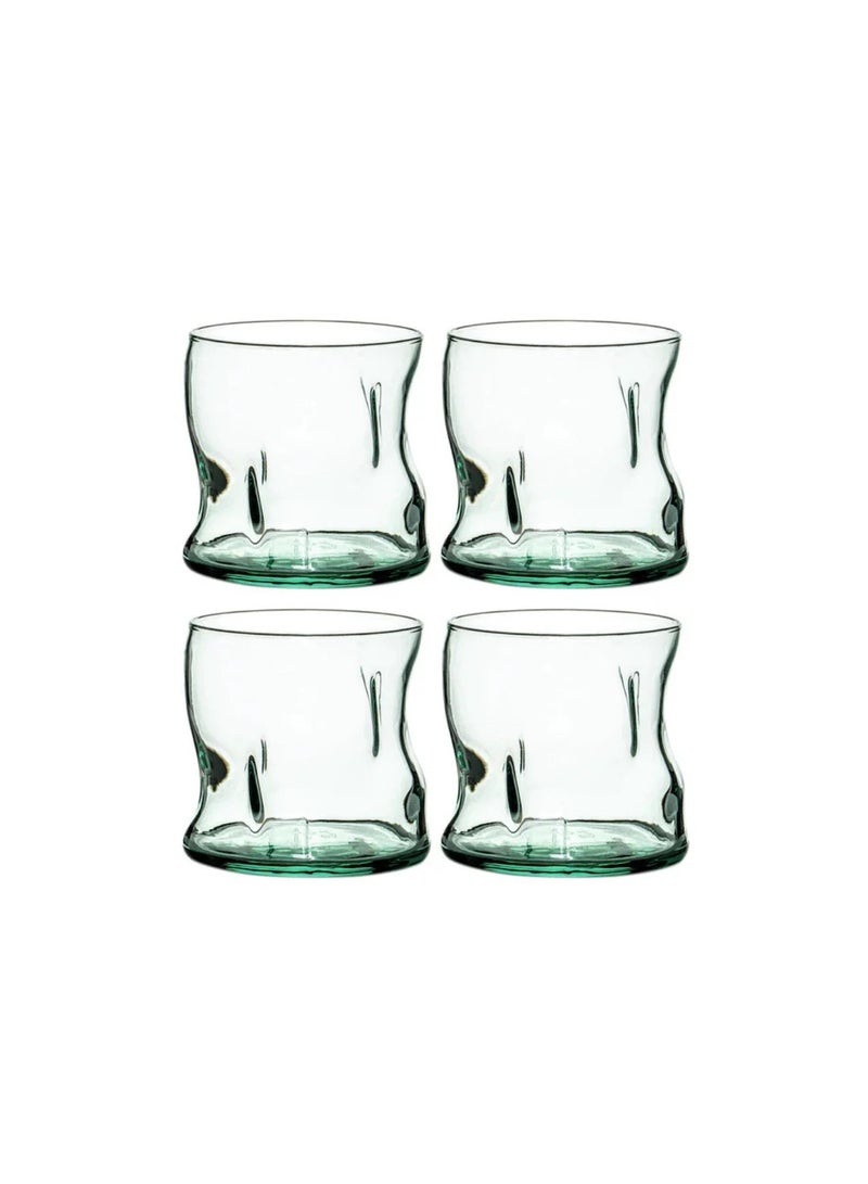 باساباتشي طقم أكواب  أمورف أولد فاشن - ٤ أكواب - سعة ٣٤٠ مل - اللون الأخضر - صناعة تركية - Image 1