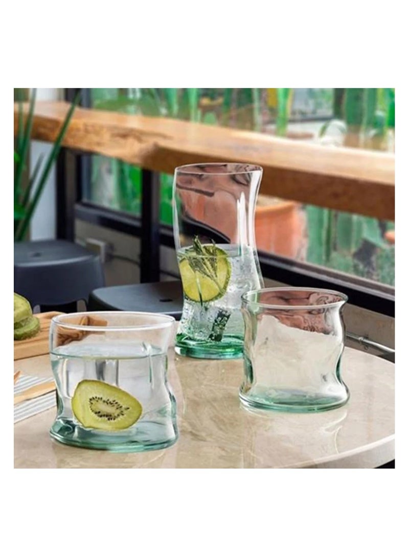 باساباتشي طقم أكواب  أمورف أولد فاشن - ٤ أكواب - سعة ٣٤٠ مل - اللون الأخضر - صناعة تركية - Image 4