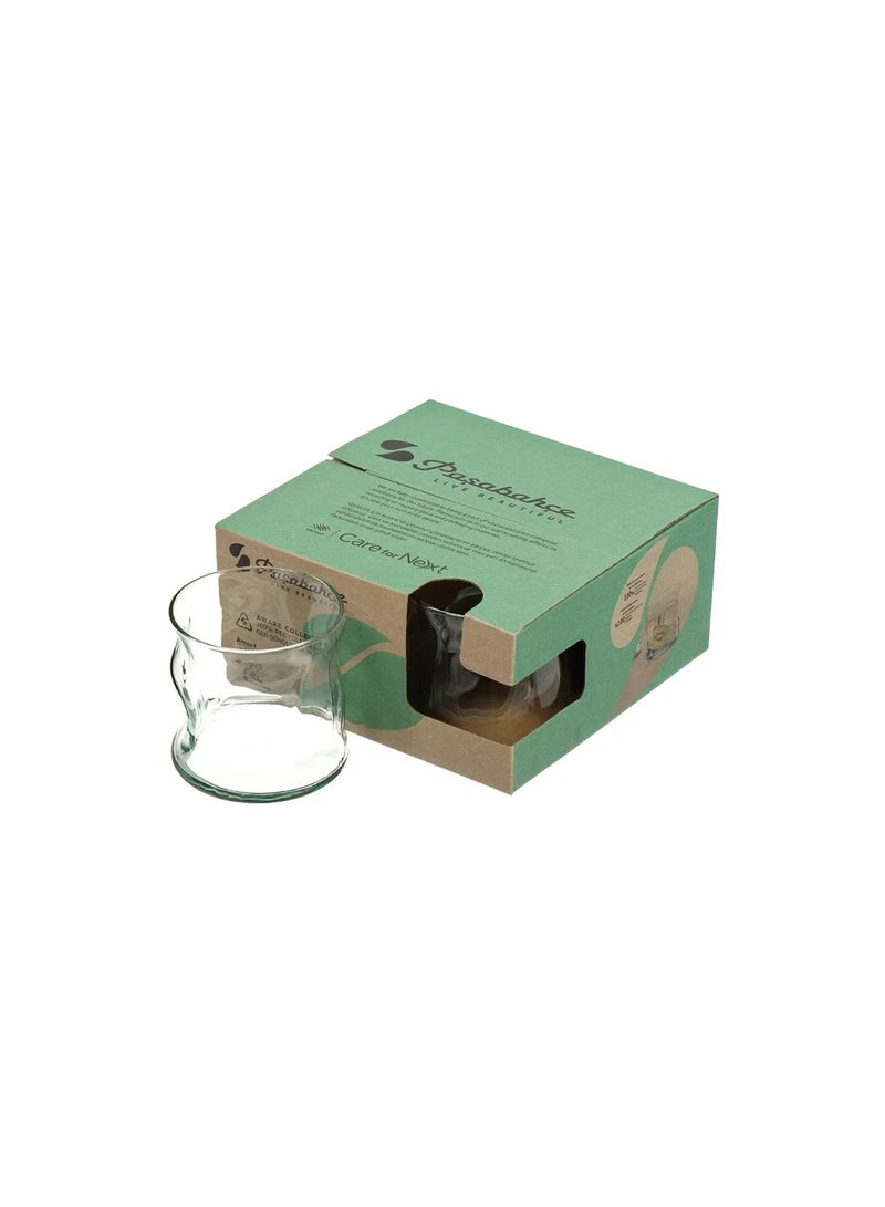 باساباتشي طقم أكواب  أمورف أولد فاشن - ٤ أكواب - سعة ٣٤٠ مل - اللون الأخضر - صناعة تركية - Image 3