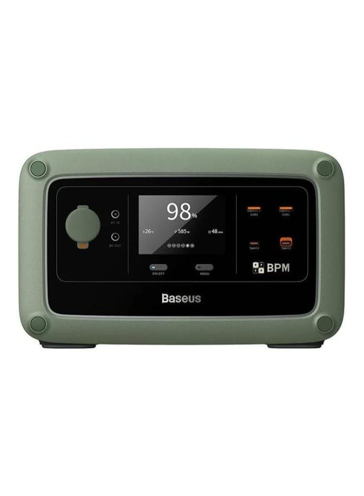 Baseus 180000 mAh Energy Stack Digital Portable Power Station (Parallel Operation) 600W (EU 220V) Forest - green - Image 2