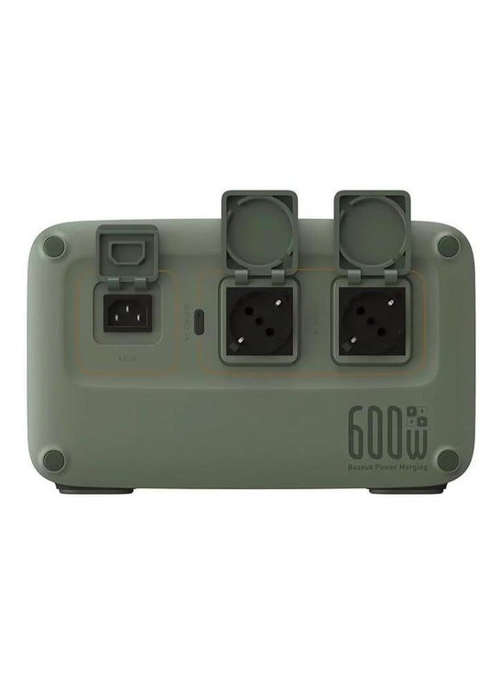 بيسوس 180000 mAh Energy Stack Digital Portable Power Station (Parallel Operation) 600W (EU 220V) Forest - green - Image 4
