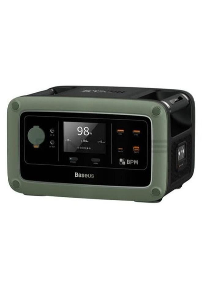 Baseus 180000 mAh Energy Stack Digital Portable Power Station (Parallel Operation) 600W (EU 220V) Forest - green - Image 1