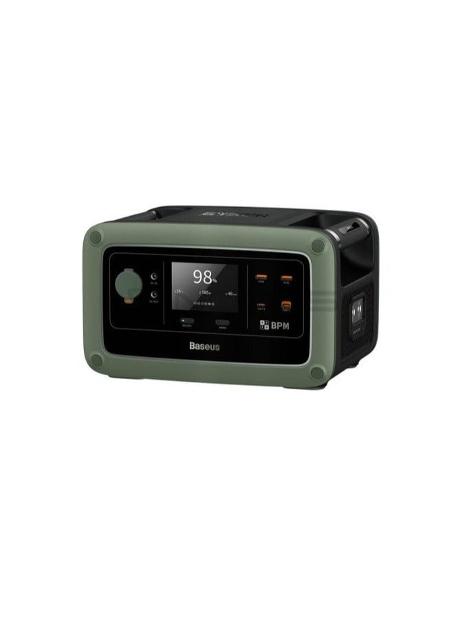 Baseus 180000 mAh Energy Stack Digital Portable Power Station (Parallel Operation) 600W (EU 220V) Forest - green - Image 1