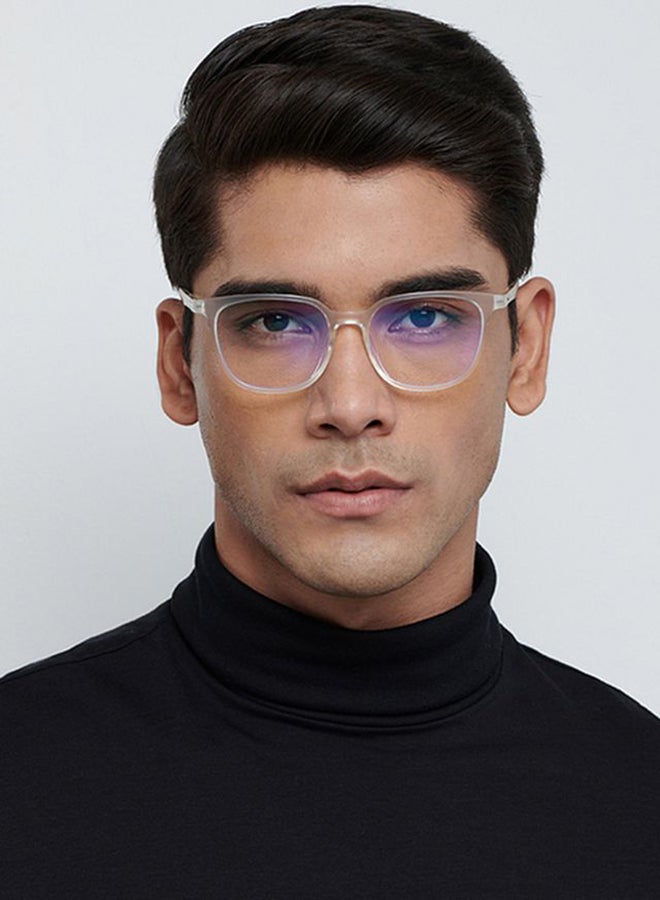 Lenskart Blu LENSKART BLU | Zero Power Blue Cut & Antiglare Computer Eyeglasses | Wayfarer For Men & Women | Large | LB E13740  - Image 3