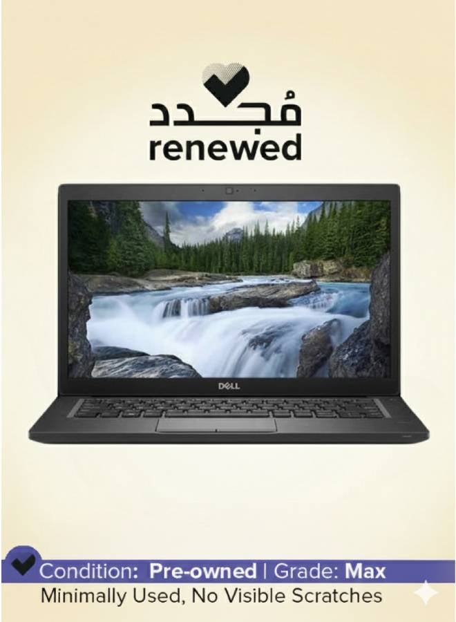 RENEWED - Dell Latitude 7490 Laptop - 8th Gen Intel® Core™ i7-8650U - 8GB DDR4 RAM - 256GB SSD - 14" LED Screen - English/Arabic Black