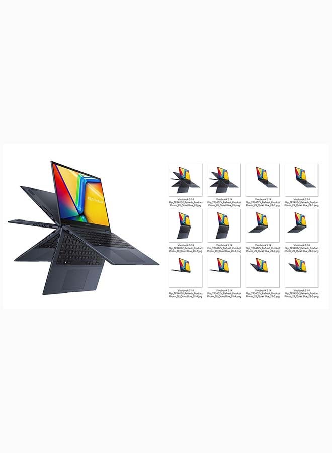 ASUS Vivobook S 14 Flip Laptop With 14 Inch WUXGA (1920x1200) Display,Core i5‑13420H Processor/16GB RAM DDR5/512GB SSD/Intel UHD Graphics/Windows English/Arabic Quiet Blue - Image 4