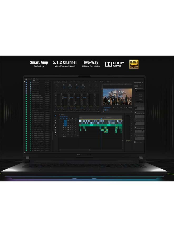 ASUS ROG Strix SCAR Laptop With 18 Inch 2.5K WQXGA (2560 x 1600) Display, Core Ultra9 275HX Processor/32GB RAM DDR5/2TB SSD/NVIDIA GeForce RTX 5080 Graphics/Windows 11 Home/ English/Arabic Black - Image 5