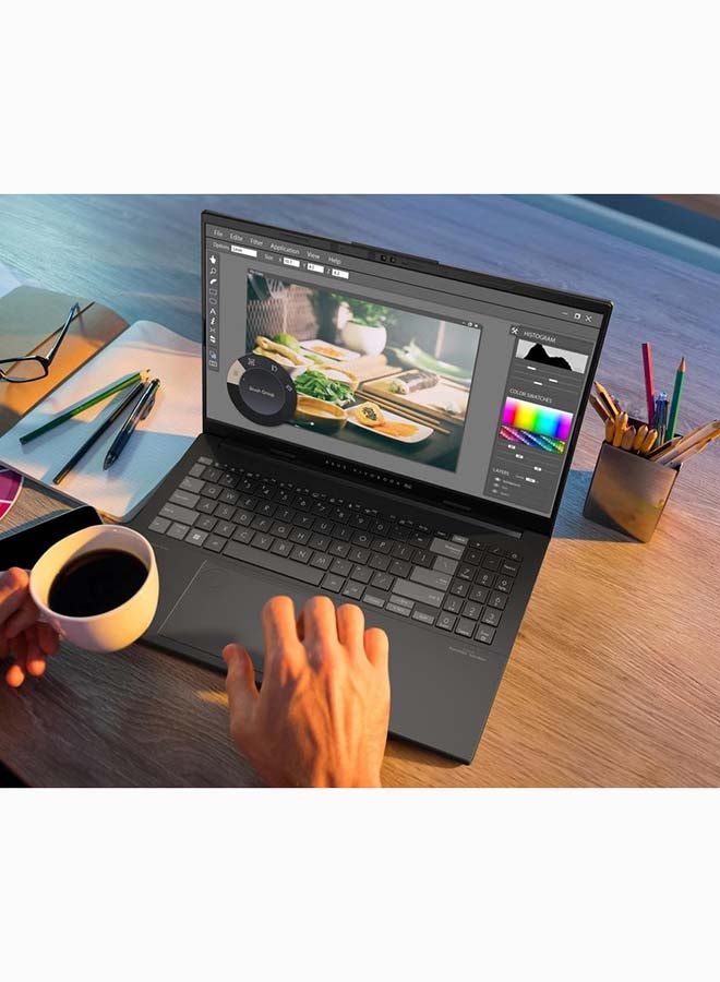 ASUS Vivobook Pro 15 Laptop With 15.6 Inch 3K (2880x1620) 120Hz Display, Core Ultra 9-285H Processor/24GB RAM DDR5/2TB SSD/6GB NVIDIA Geforce RTX 4050 Graphics/Windows 11/ English/Arabic Earl Gray  - Image 4