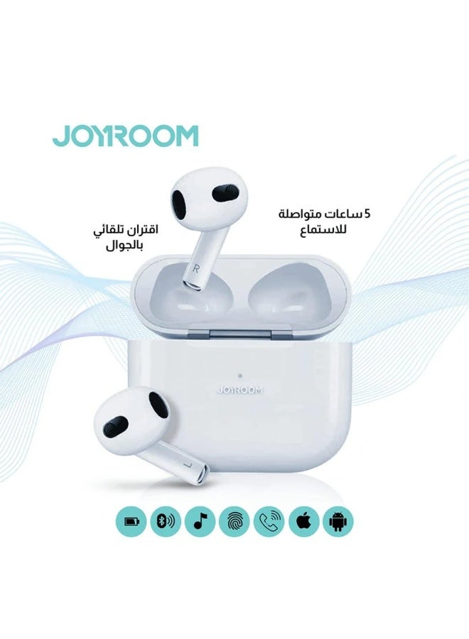 JOYROOM T03S & T03S Plus – True Wireless Earbuds with Deep Bass, Touch Control, Long Battery Life & Compact Charging Case White - Image 4