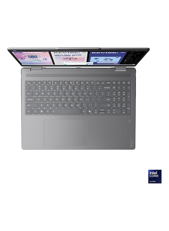 لينوفو (نسخة مطورة) لابتوب Yoga 7i 2 في 1 Copilot+ بشاشة تعمل باللمس LCD مقاس 16 بوصة WUXGA(1920x1200)، مع معالج Intel Core Ultra 7/ذاكرة RAM سعة 16GB/قرص SSD سعة 512GB/رسوميات Intel Arc/نظام Windows 11 Home/لون لونا الرمادي الإنجليزي - Image 2