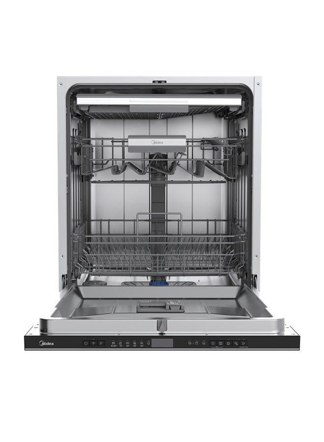 Midea Dishwasher Built-In - 14 Place Settings - 9 Programs 14 kg WQP14W7703MKSA Silver  - Image 2