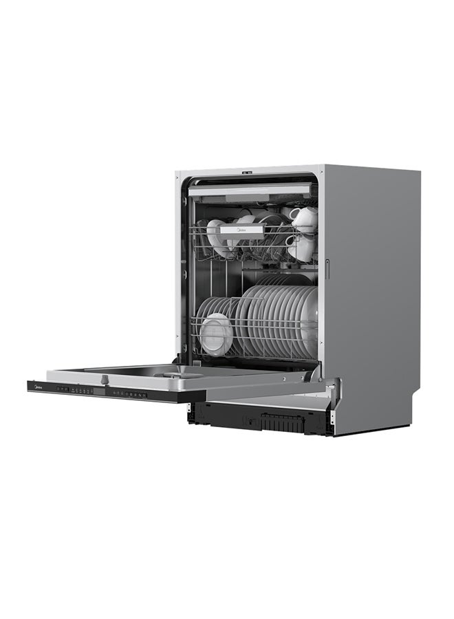 Midea Dishwasher Built-In - 14 Place Settings - 9 Programs 14 kg WQP14W7703MKSA Silver  - Image 1