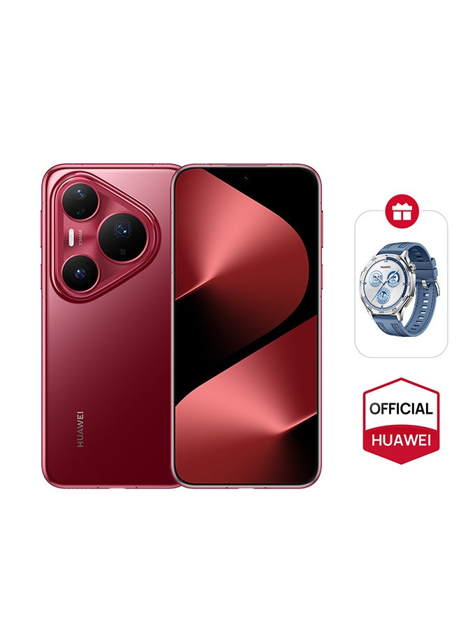هواوي هاتف بورا 80 برو ثنائي الشريحة أحمر 12 جيجابايت رام 512 جيجابايت مع ساعة هواوي واتش جي تي 5 مجانية - نسخة الشرق الأوسط - Image 1
