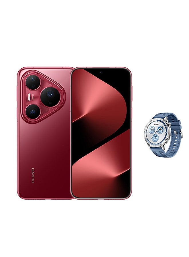 هواوي هاتف بورا 80 برو ثنائي الشريحة أحمر 12 جيجابايت رام 512 جيجابايت مع ساعة هواوي واتش جي تي 5 مجانية - نسخة الشرق الأوسط - Image 2