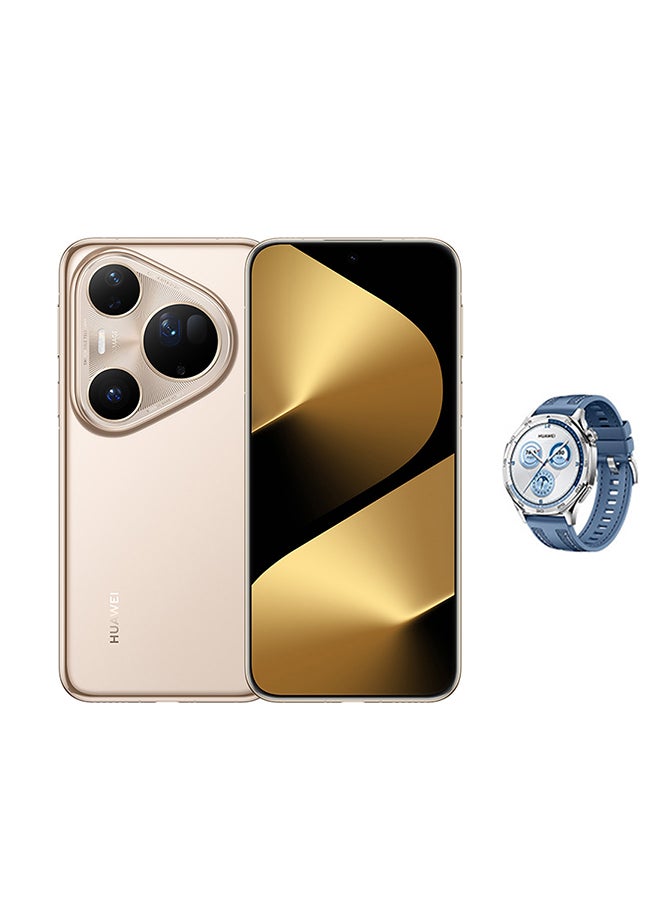 هواوي هاتف بورا 80 ألترا ثنائي الشريحة ذهبي 16 جيجابايت رام 512 جيجابايت مع ساعة هواوي واتش جي تي 5 مجانية - نسخة الشرق الأوسط - Image 2
