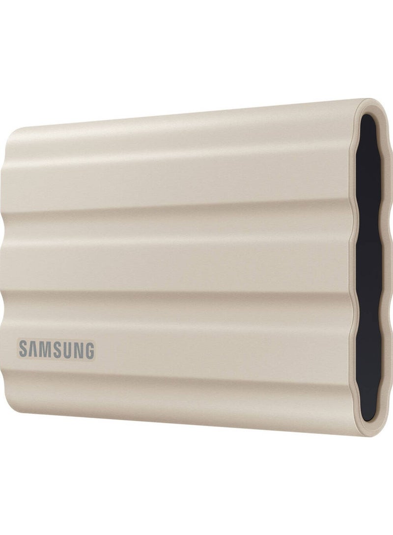سامسونج T7 Shield 2TB Portable External SSD, USB 3.2 Gen2 Interface (10 Gbps), Read/Write Speeds Up to 1050/1000 MB/s, AES 256-bit Encryption, Rugged, IP65 Dust & Water Resistant, Beige | MU-PE2T0K/WW 2 TB  - Image 4