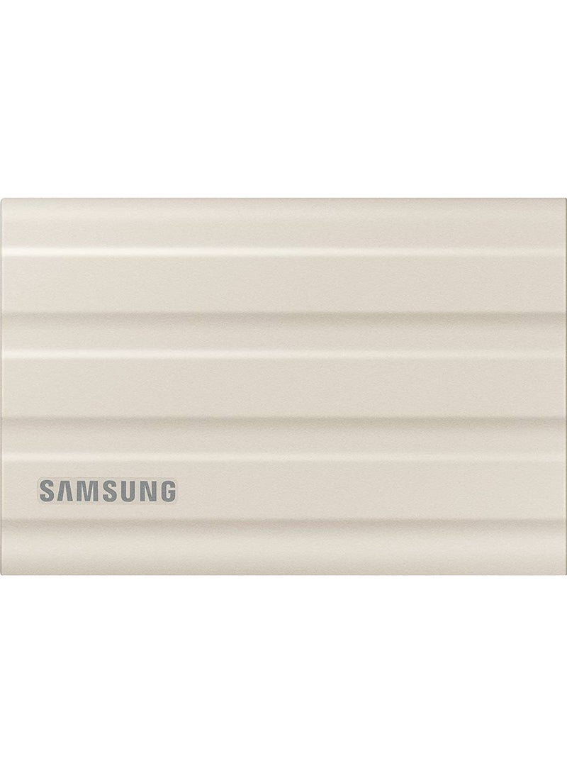 سامسونج T7 Shield 2TB Portable External SSD, USB 3.2 Gen2 Interface (10 Gbps), Read/Write Speeds Up to 1050/1000 MB/s, AES 256-bit Encryption, Rugged, IP65 Dust & Water Resistant, Beige | MU-PE2T0K/WW 2 TB  - Image 2