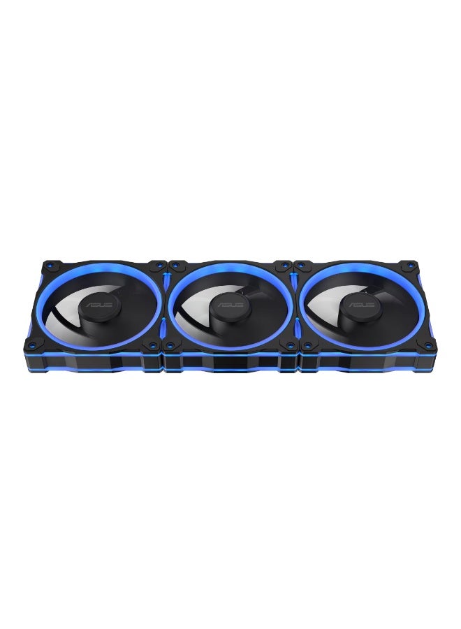 ASUS Prime MR120 ARGB Reverse Fan Triple Pack, 120mm Sleeve Bearing Case Fans, 1600 RPM ±10%, 58 CFM Airflow, 1.38 mm H₂O Static Pressure, Ultra-Quiet 23 dB(A), Dual-Layer Addressable RGB with 20 LEDs, Aura Sync Compatible, 12V, Black | 90DA00L0-B09020  - Image 5