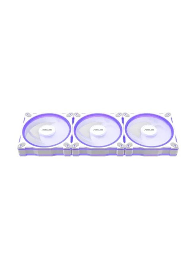 ASUS Prime MR120 ARGB Reverse Fan Triple Pack, 120mm PWM Fans, 28mm Thick Frame, 58 CFM Airflow, 1.38 mm H₂O Static Pressure, 1600 RPM, 23 dB(A) Noise, Dual-Sided 20-LED ARGB Lighting, Aura Sync Compatible, Reverse Blade Design, White | 90DA00L3-B09020  - Image 5