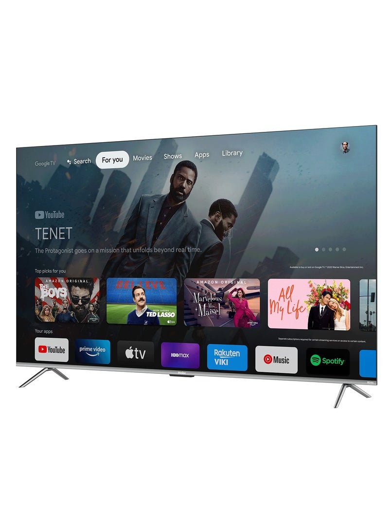 Haier 85 Inch 4K QLED Smart Google TV | Gaming@120 Hz | Dolby Vision | Dolby Atmos | MEMC/VRR/ALLM | 2+32GB RAM/ROM | Voice Control | Hands Free Voice Control | Chromecast | HDMI 2.1 | Premium Bezel-Less Design - H85S800UX Black - Image 3