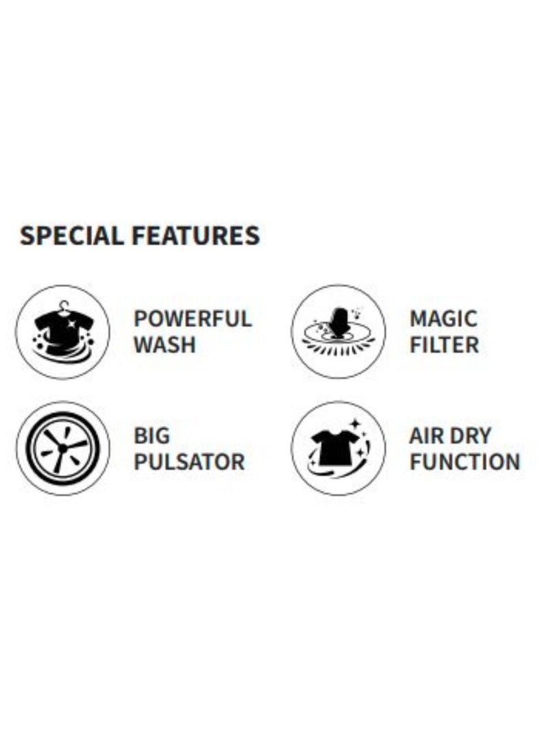 عفرا غسالة أفرا 12 كجم ذات حوضين مع ضمان لمدة سنة - Image 2