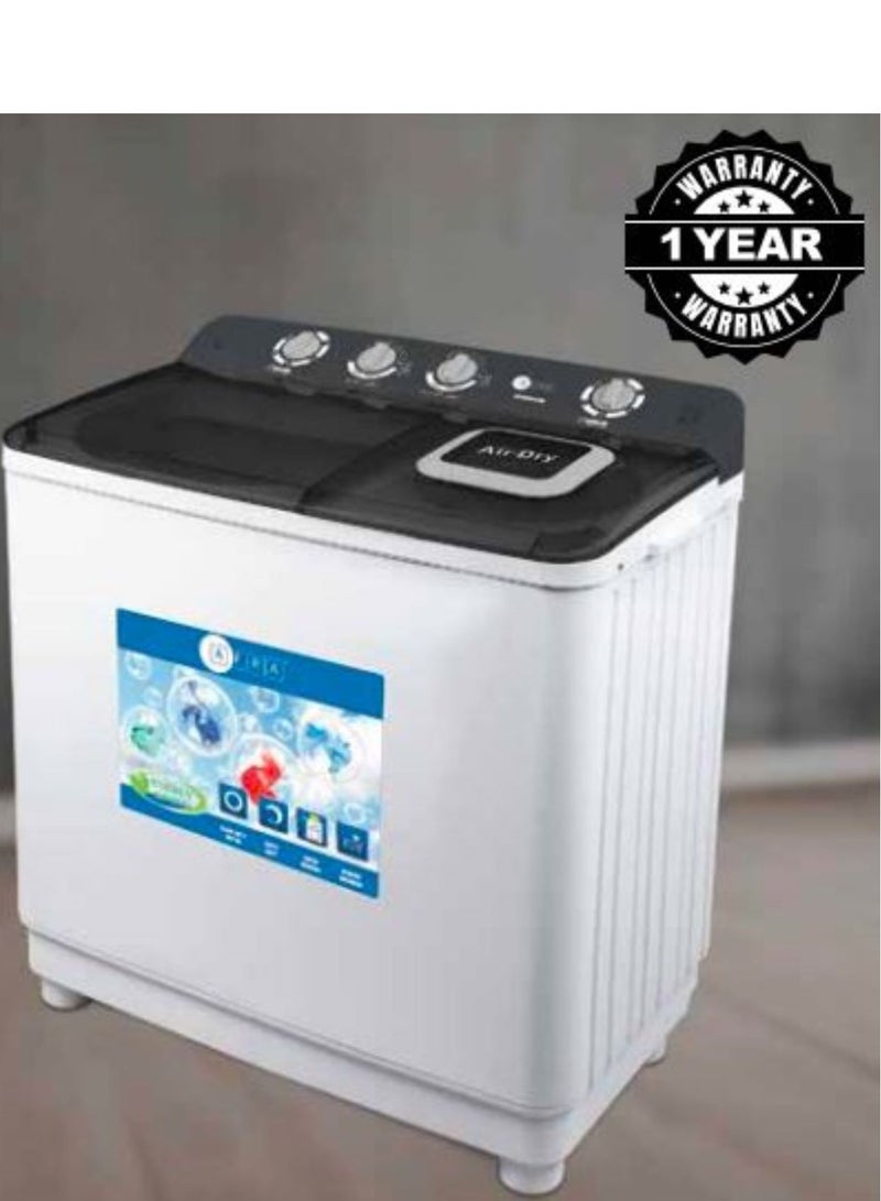 عفرا غسالة أفرا 12 كجم ذات حوضين مع ضمان لمدة سنة - Image 1