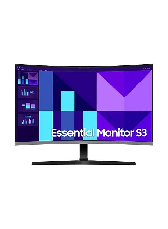 Samsung 32" Essential S3 Curved Full HD Monitor, 1500R Curved Screen, 100Hz Refresh Rate, Response Time 4(GTG) Game Mode, Eye Saver Mode - LS32D392GAMXUE black  - Image 1