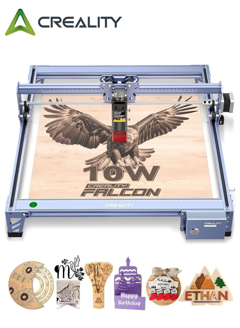 كريليتي 3D Creality Laser Engraver 10W, 0.06mm High Precision Laser Cutter and Engraver for Wood, Metal, Acrylic, Glass, Leather, Paper, 72W DIY Machine with 15.7"×16.3" Workspace CR-Laser Falcon-10W - Image 1