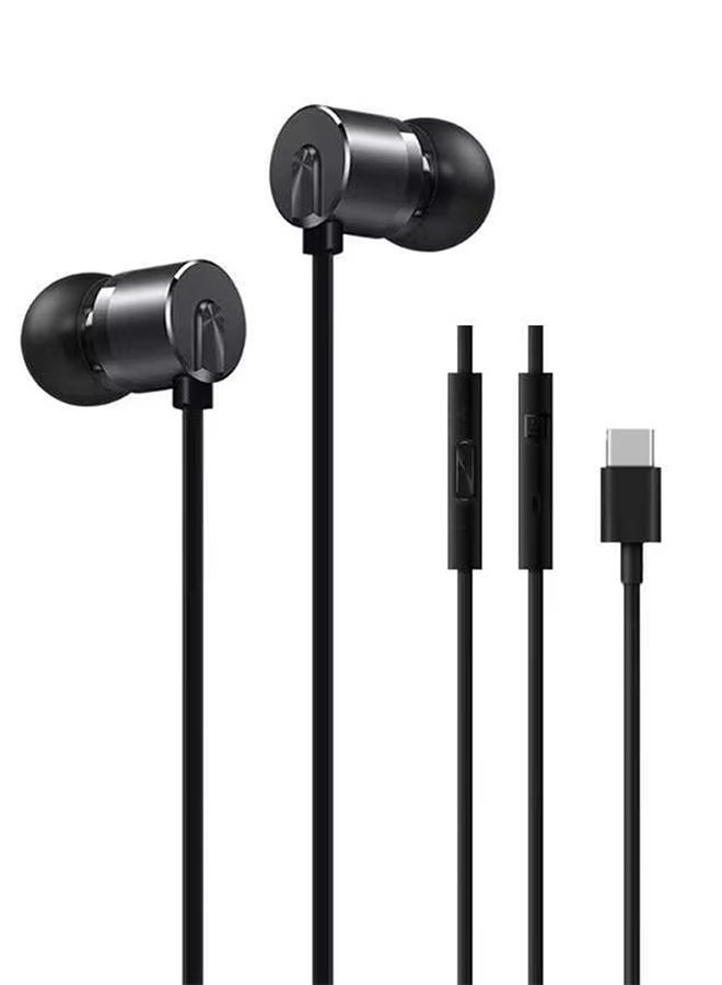 OnePlus Bullet Earphones Auricolare Original Stereo BE02T TYPE C with Mic, Hi-Res Audio & Bass Boost- Black Black-02  - Image 2