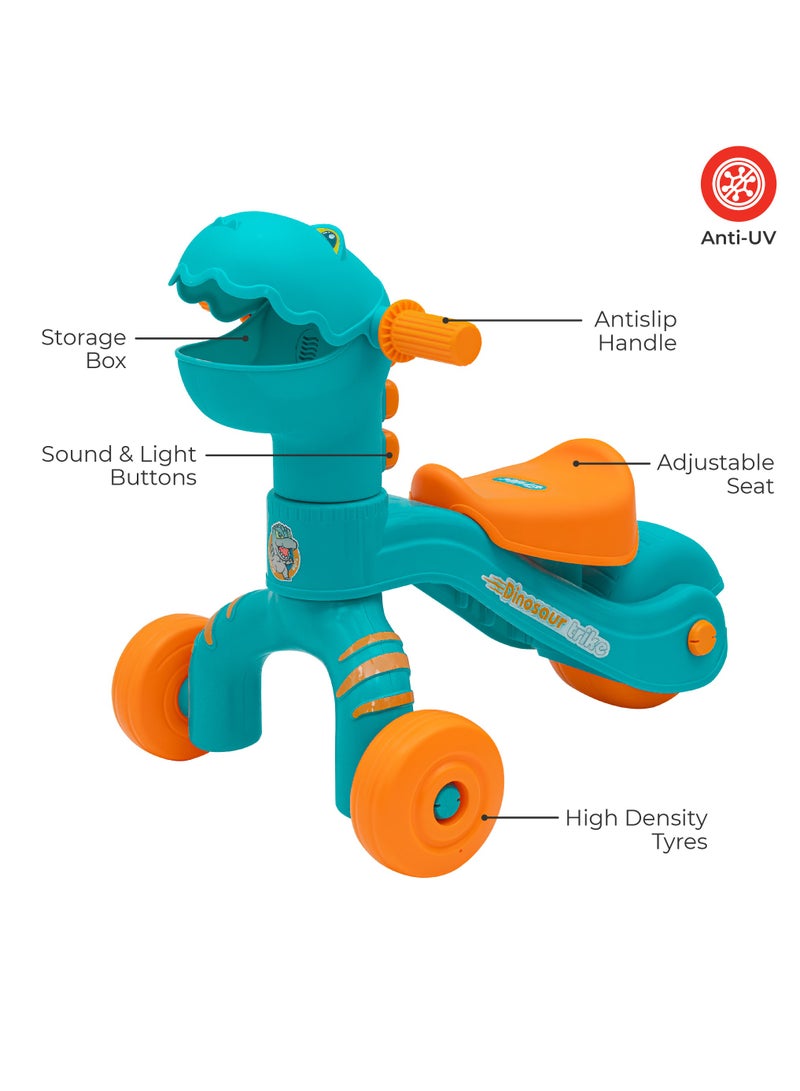 Moon Dino Trike Baby Balance Bike With Front Storage Space-12-36 Months - Blue 58 x39 x 47None - Image 4