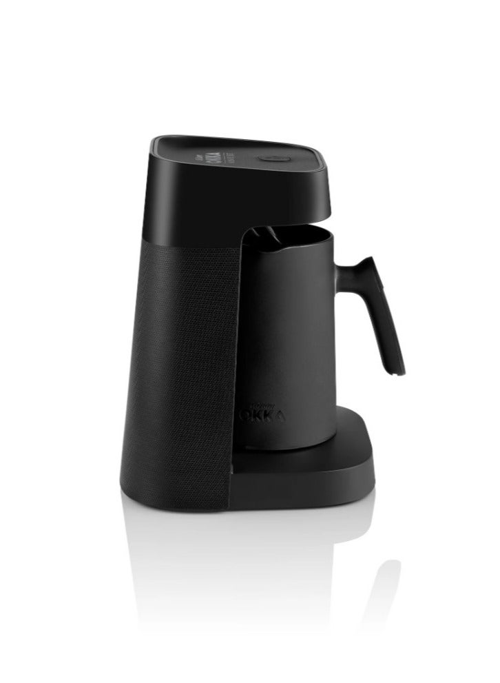 أرزوم Okka Jet Automatic Turkish Coffee Machine 400W – 5 Cup Electric Coffee Maker, Fast Brew, Anti-Spill, Easy Clean 1182 ml 400 W OK0017 Black/Chrome - Image 4