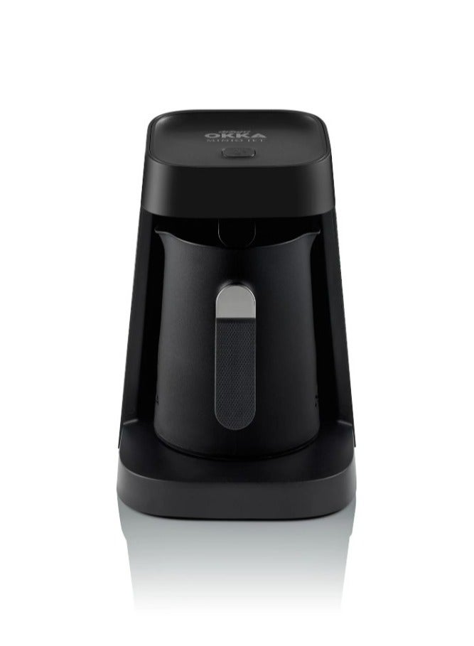 أرزوم Okka Jet Automatic Turkish Coffee Machine 400W – 5 Cup Electric Coffee Maker, Fast Brew, Anti-Spill, Easy Clean 1182 ml 400 W OK0017 Black/Chrome - Image 2
