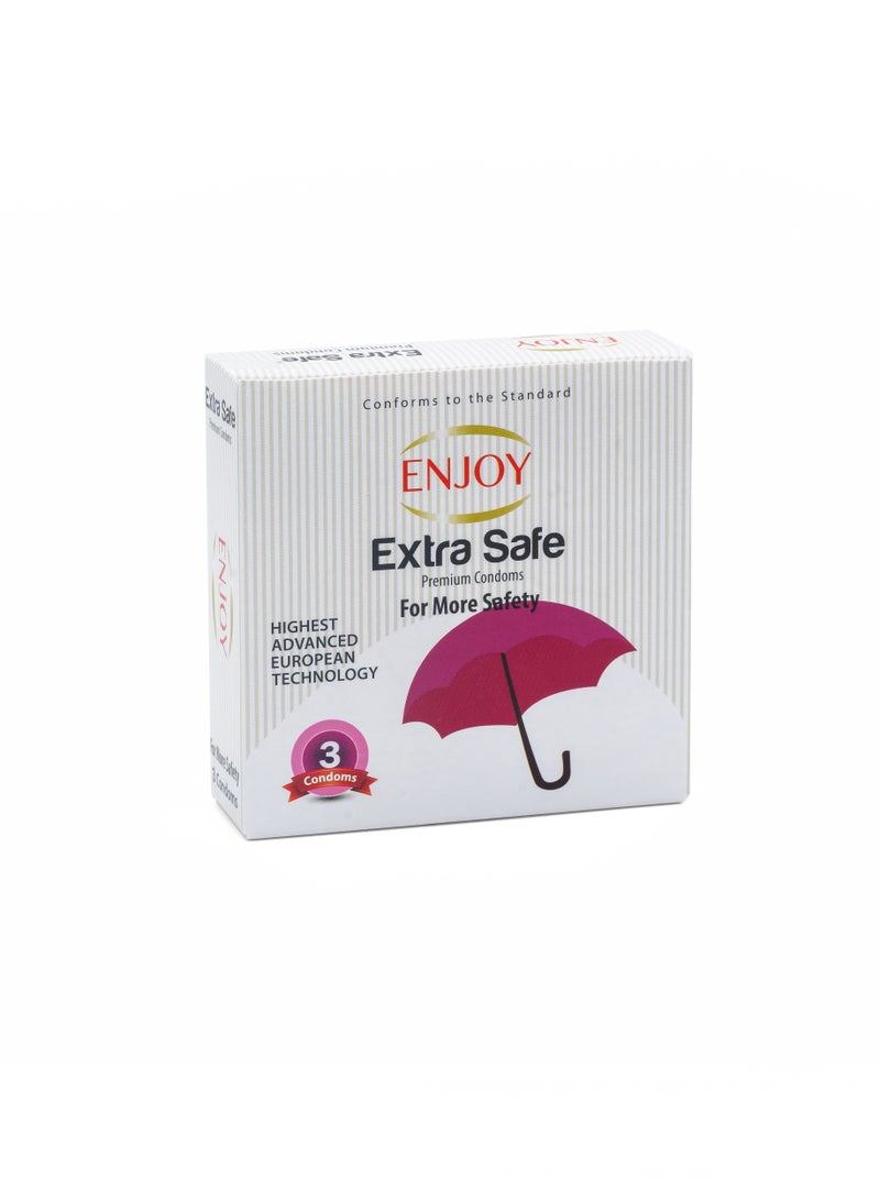 ENJOY Extra Safe Premium Condoms 3 Pieces - Image 2