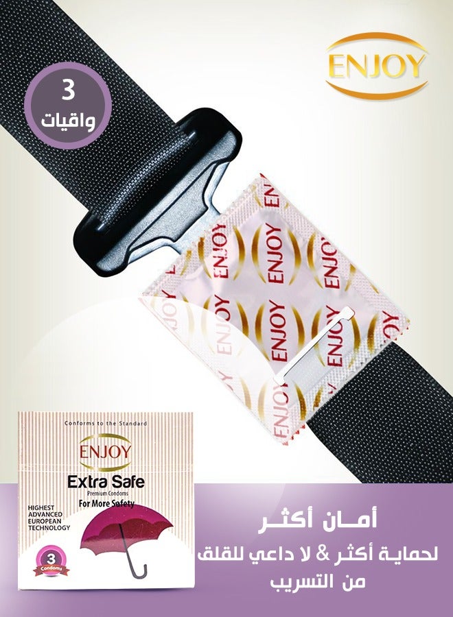 ENJOY Extra Safe Premium Condoms 3 Pieces - Image 4