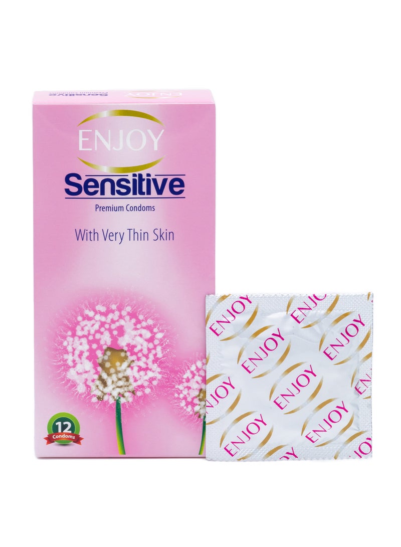 ENJOY Sensetive Premium Condoms 12 Pieces - Image 1