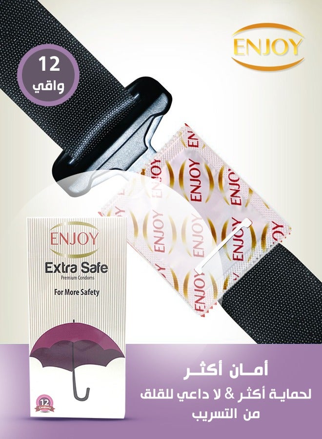 إنجوي واقيات ذكرية فاخرة آمنة إضافية 12 قطعة - Image 4