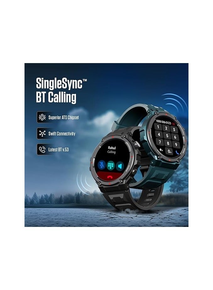 fastrack Xtreme PRO Smartwatch with 1.43" AMOLED Display with 466 x 466 Pixel Resolution, SingleSync BT Calling, AI Voice Assistant, 100+ Sports Modes and Watchfaces, Upto 5 Day Battery, IP68 Black  - Image 3
