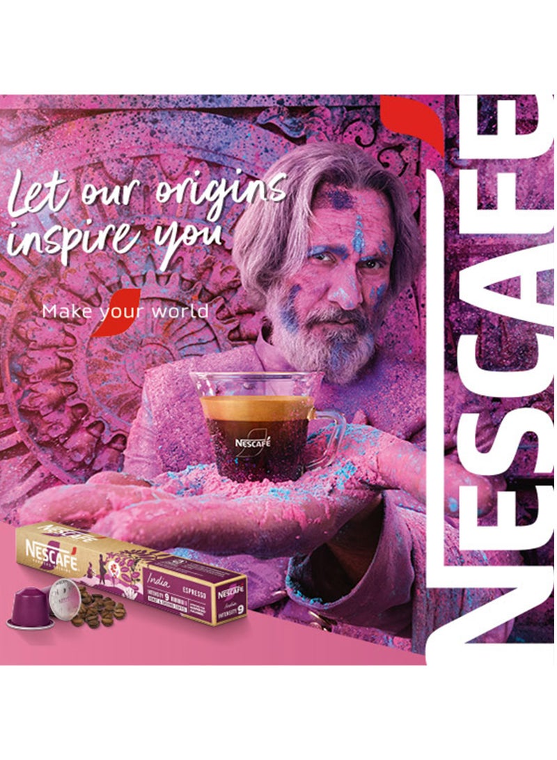 Nescafe Farmers Origins India Coffee Capsules 10 Capsules (44g) 44grams Single  - Image 2
