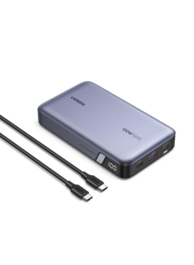 يو جرين 20000 mAh UGREEN 20000mAh 100W Two-way Fast Charging Power Bank Gray grey