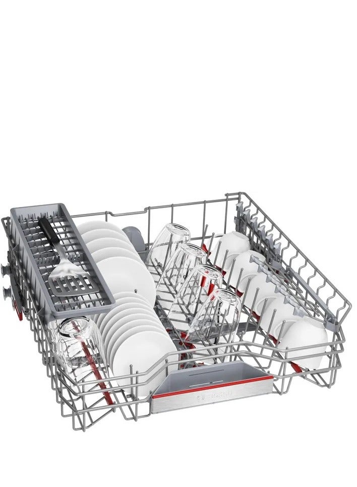 بوش Series 6 Freestanding Dishwasher 60cm, 13 Place Settings, 8 Programs, Stainless Steel, Home Connect, Extra Clean Zone, EcoSilence Drive – SMS6EAI81T SMS6EAI81T Stainless Steel - Image 4
