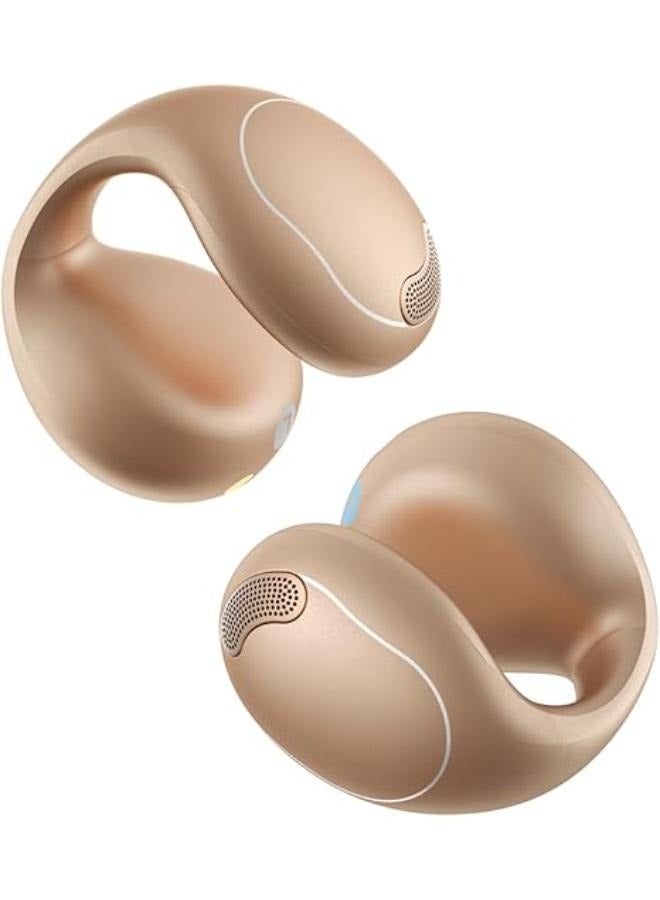 Soundcore C40i by Anker, Open-Ear Earbuds, Clip-On Headphones, Flexible Joint Design, Button Controls, Lightweight Comfort, Stable Fit with Attachable Ear Grips, Expansive Drivers for Clear Sound Golden  - Image 1
