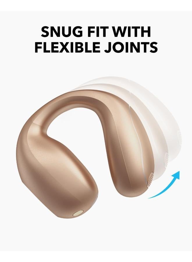 Soundcore C40i by Anker, Open-Ear Earbuds, Clip-On Headphones, Flexible Joint Design, Button Controls, Lightweight Comfort, Stable Fit with Attachable Ear Grips, Expansive Drivers for Clear Sound Golden  - Image 2