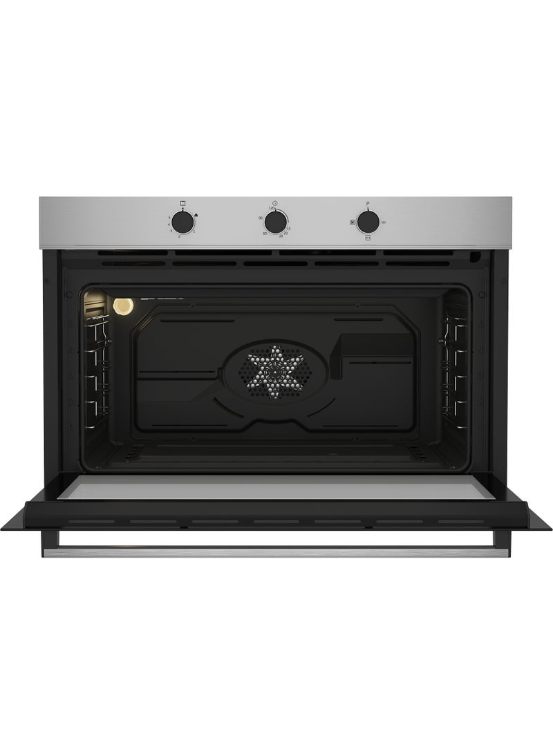 Beko Cook Master Gas Built-in Oven - 90cm - Large Capacity 96 Liters - Cooling And Cooking Fans - Stainless Steel - BBWHT12106XS inox - Image 5