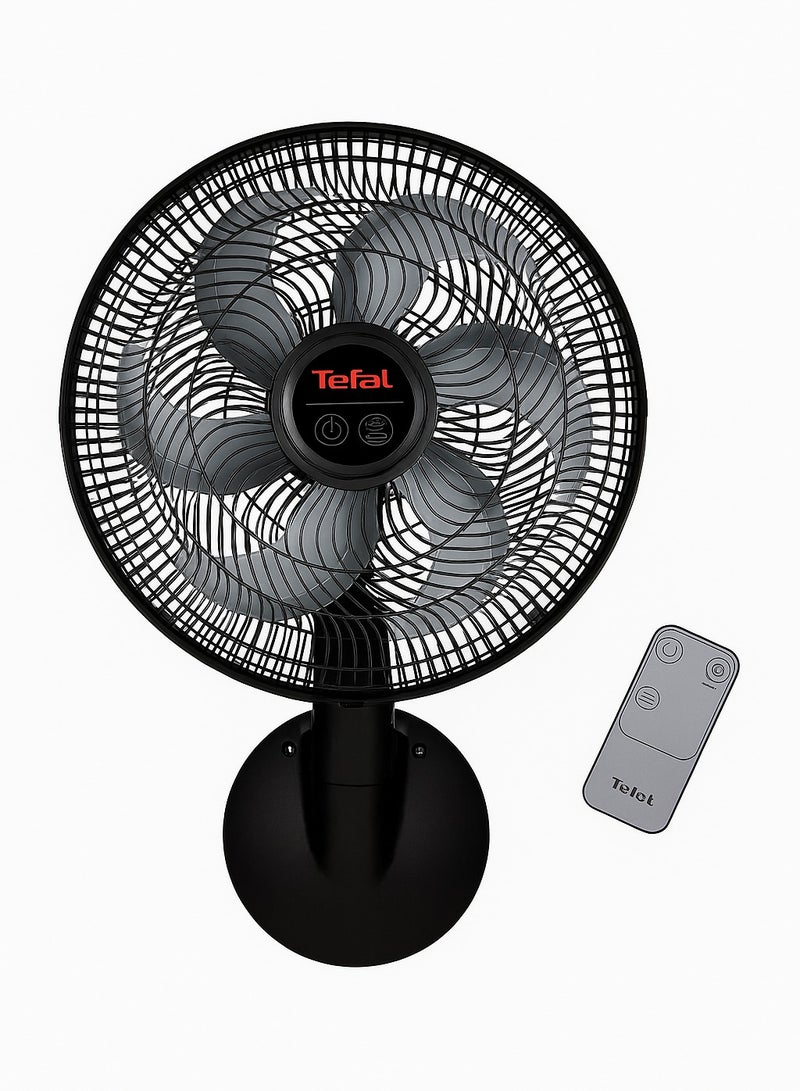 Tefal Tefal Silence Force Wall Fan With Remote Control, 16 Inch, 3 Speeds, Black - VG4151EE 75 W VG4151EE black - Image 1