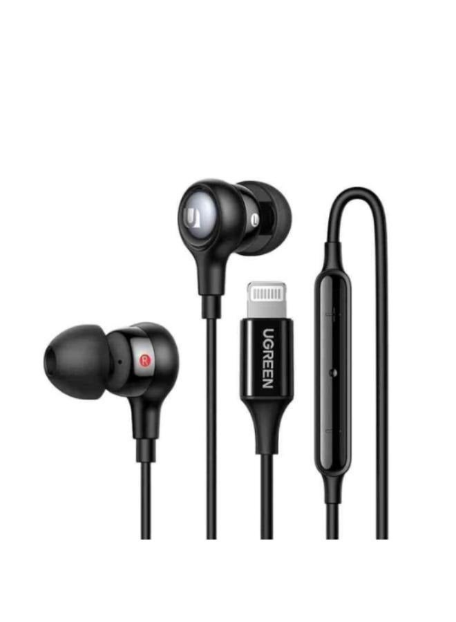 Ugreen In-ear Earphones With Lightning Connector Black 