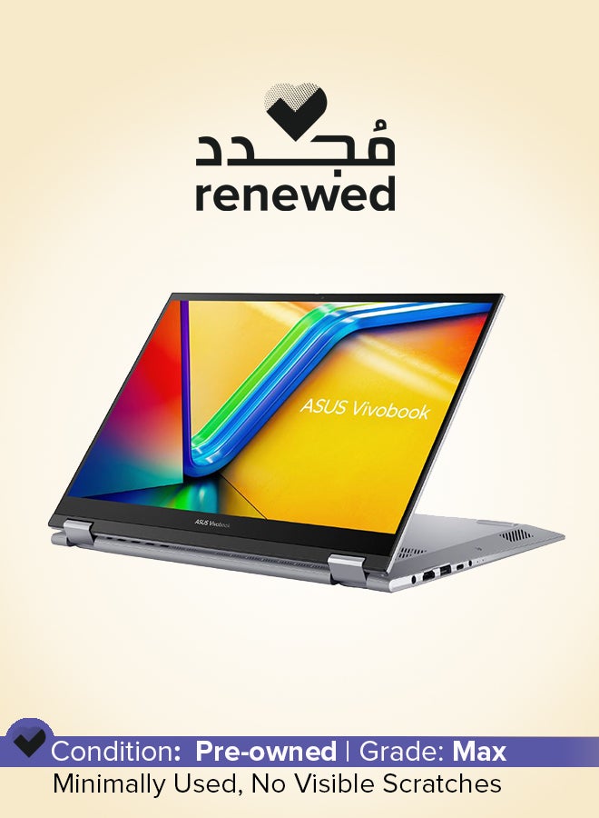 ASUS Renewed - Vivobook S 14 Flip, TP3402VA-LZ144W, 2024, Convertible Laptop, 14.0-inch, 60Hz, WUXGA Touch Display, Intel Iris Xᵉ Graphics, Intel Core i9-13900H, 16GB RAM, 1TB SSD, Windows 11 Home - English silver  - Image 1